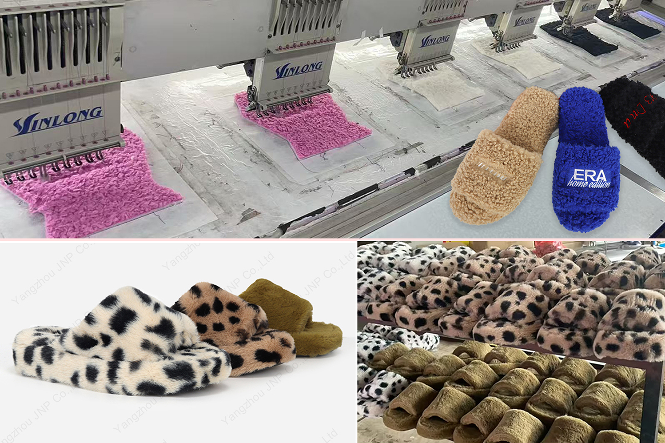 popular slipper style with custom brand highlights