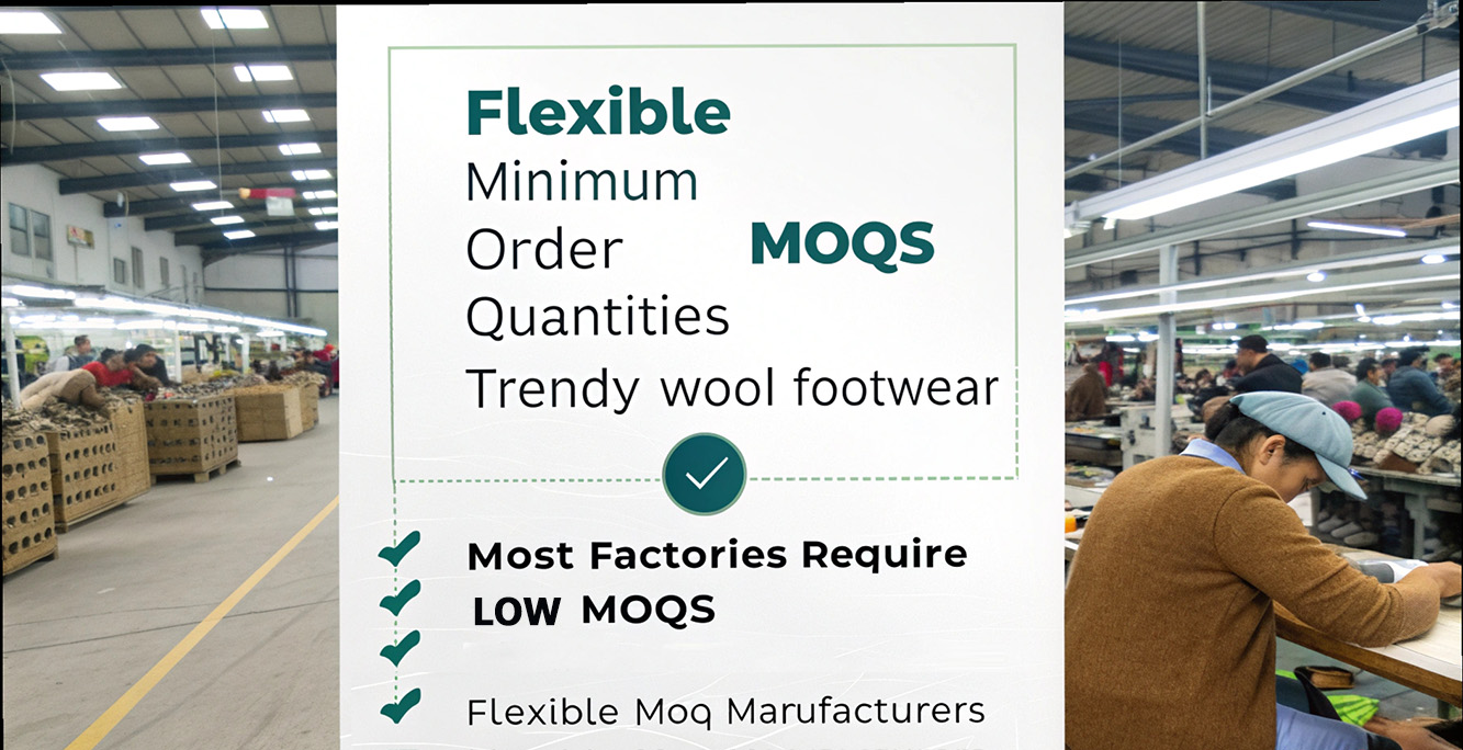Factory - Focused MOQ Info for Trendy Wool Footwear