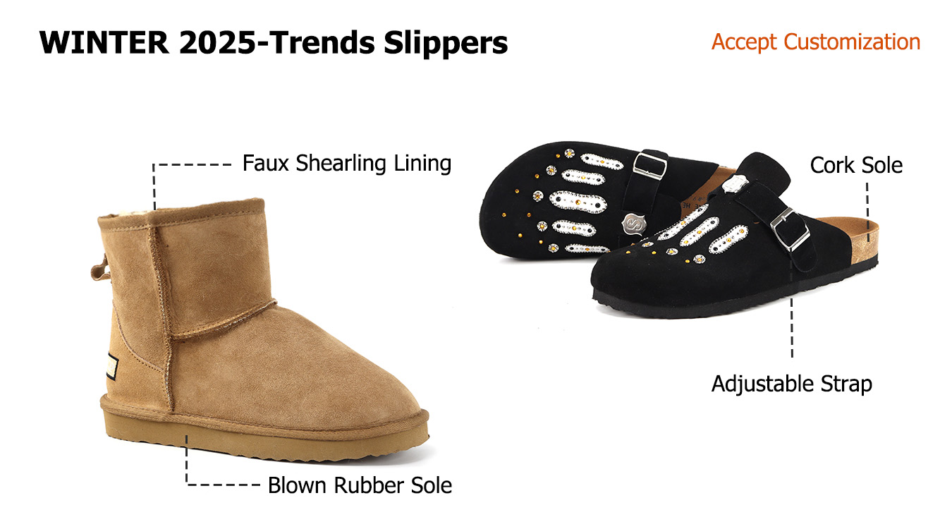 WINTER 2025 Trend Slippers - Features & Customization