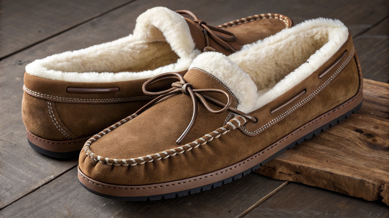 moccasin fuzzy slippers