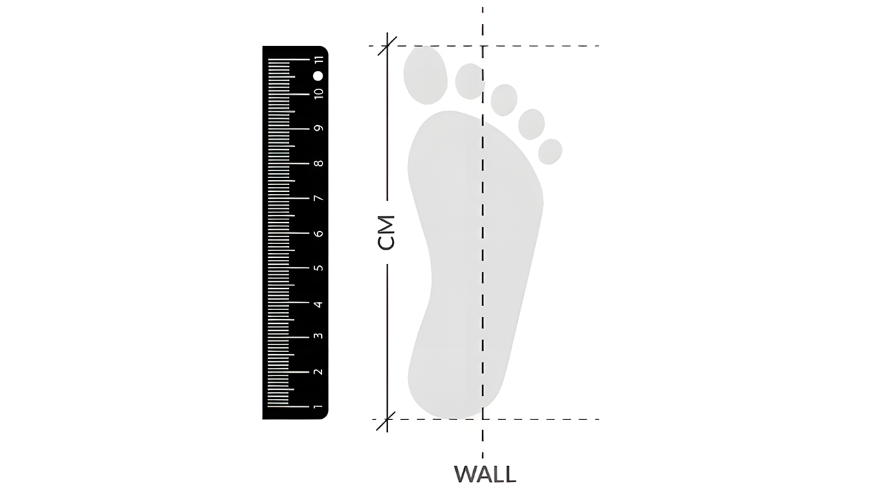 foot measuring for slippers