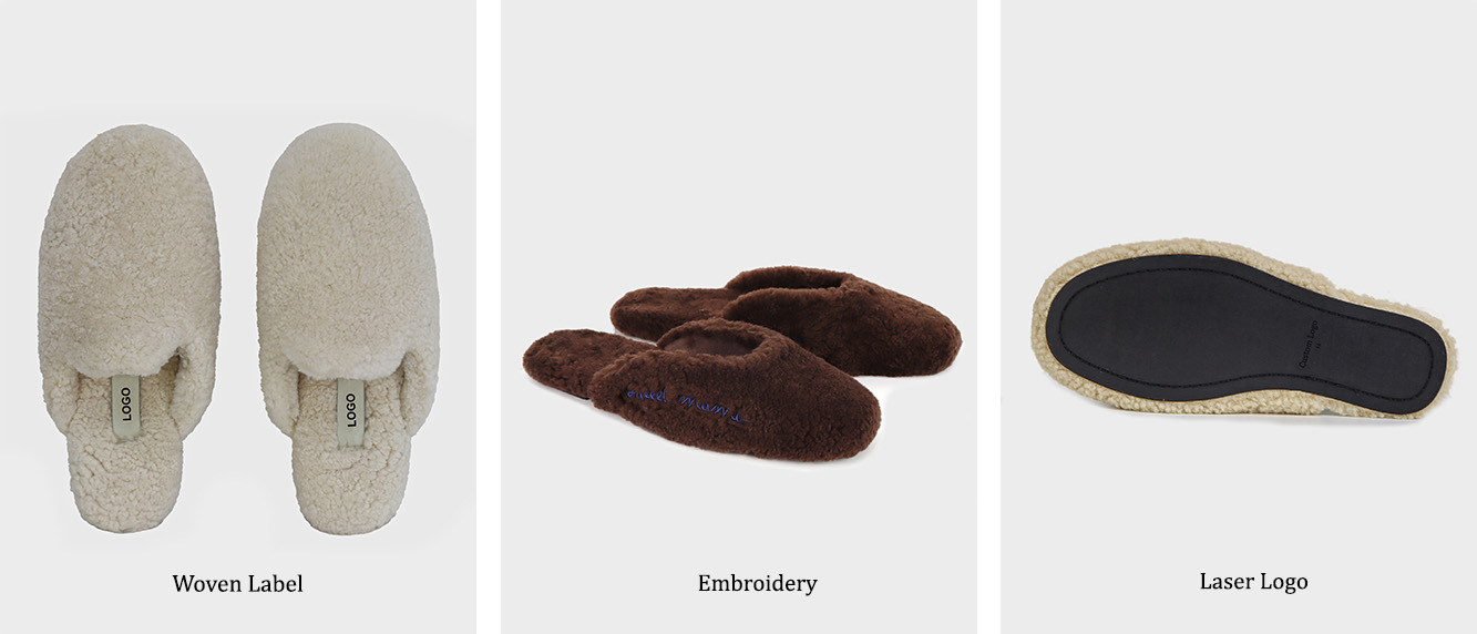 logo slippers branding