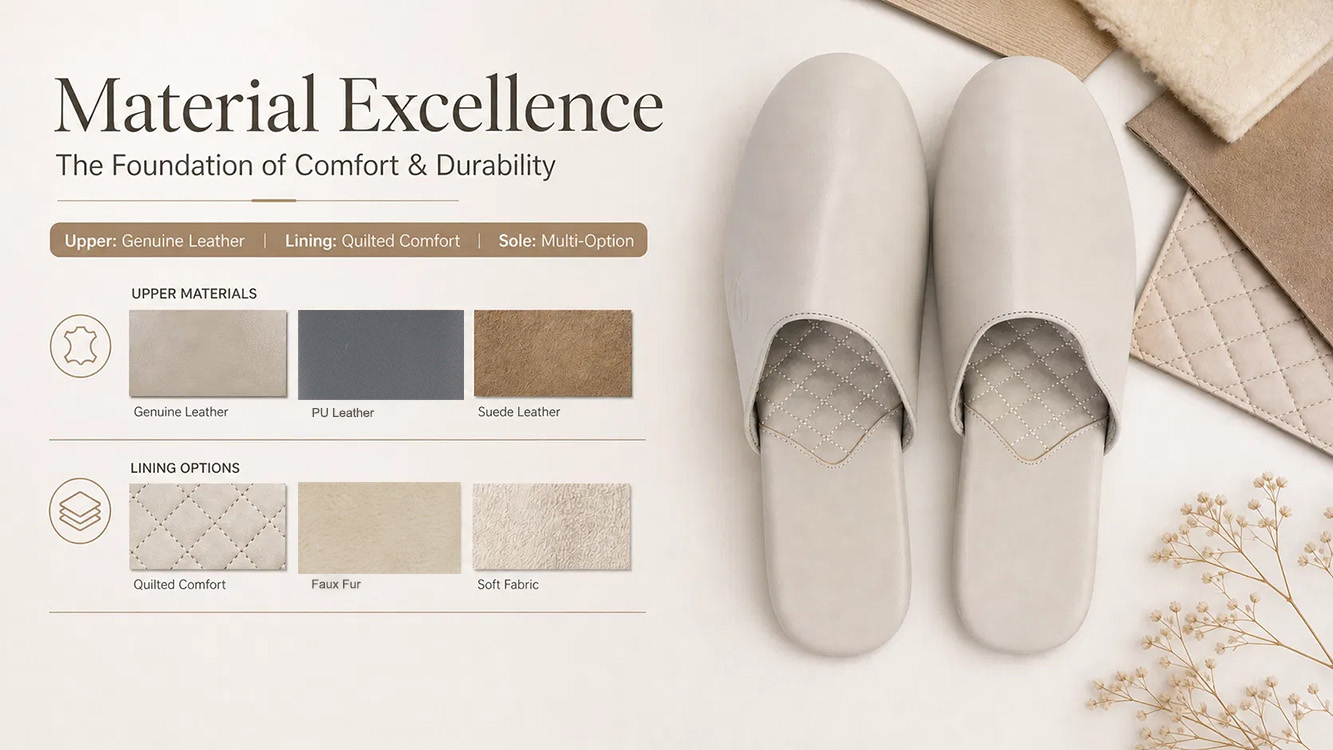 leather slipper material selection