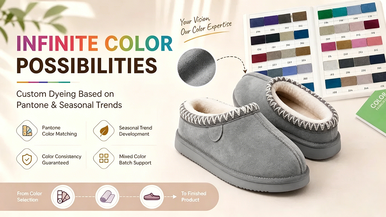 custom color suede slippers collection