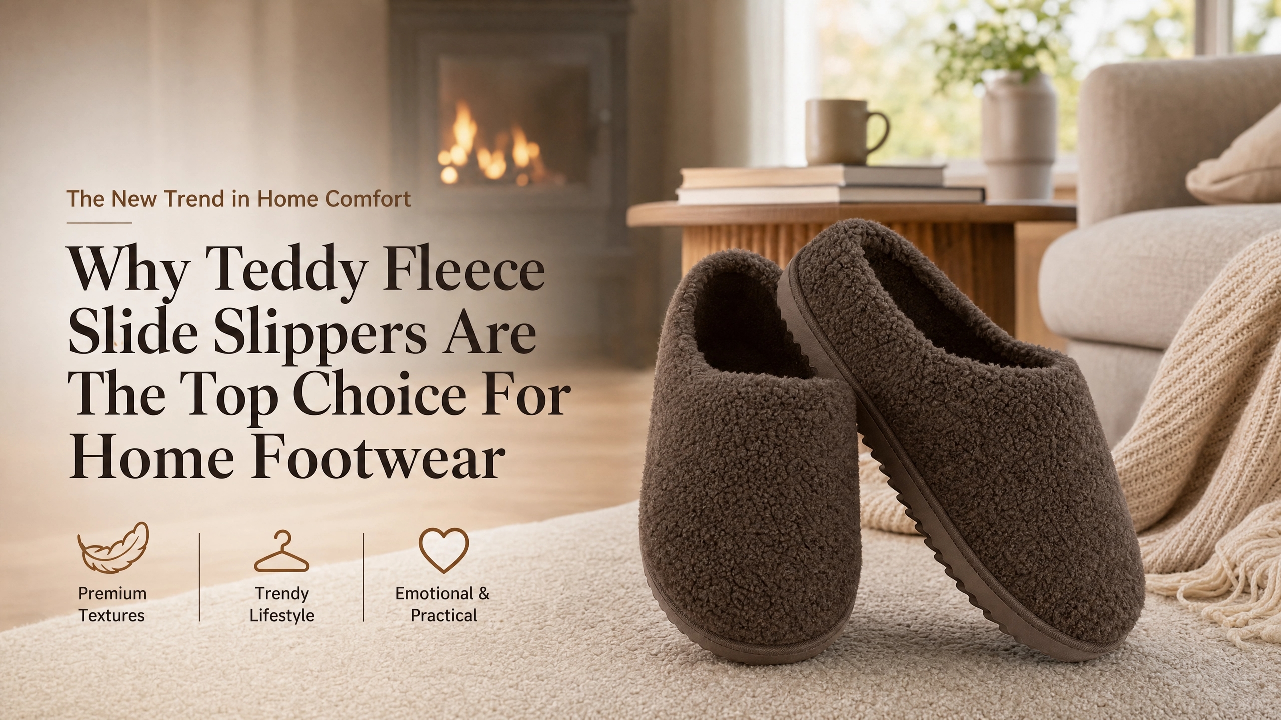 Teddy Fleece Slide Slippers Trend